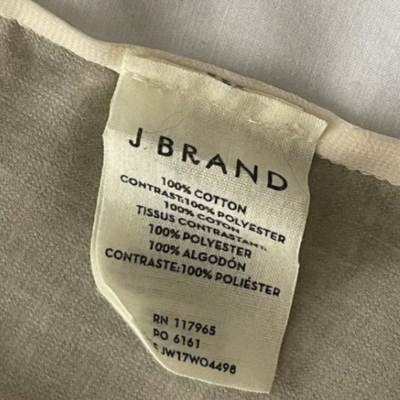 J Brand White Cotton Sheer Contrast Sleeve Blouse XS - Picture 16 of 16